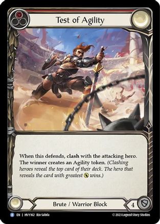 Test of Agility (HVY162) [Heavy Hitters] Rainbow Foil - Deck Out Gaming