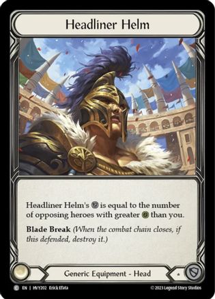 Headliner Helm (HVY202) [Heavy Hitters] - Deck Out Gaming