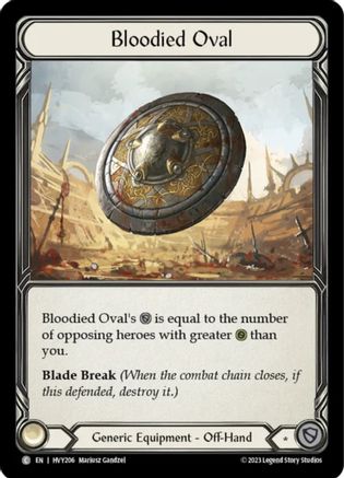 Bloodied Oval (HVY206) [Heavy Hitters] Cold Foil - Deck Out Gaming