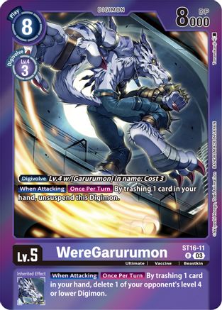 WereGarurumon (Gift Box 2023) (ST16-11) [Starter Deck 16: Wolf of Friendship] Foil - Deck Out Gaming