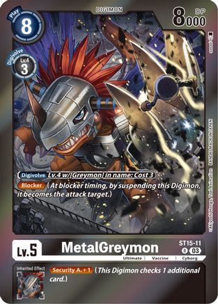 MetalGreymon (Gift Box 2023) (ST15-11) [Starter Deck 15: Dragon of Courage] Foil