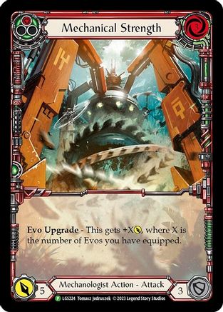 Mechanical Strength (Red) - LGS224 (LGS224) [Flesh and Blood: Promo Cards] Rainbow Foil - Deck Out Gaming
