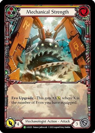 Mechanical Strength (Yellow) - LGS225 (LGS225) [Flesh and Blood: Promo Cards] Rainbow Foil - Deck Out Gaming