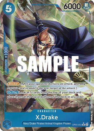 X.Drake (Alternate Art) (OP05-055) [Awakening of the New Era] Foil - Deck Out Gaming