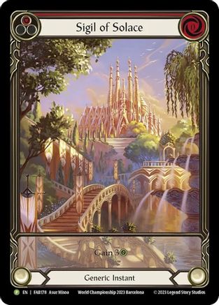 Sigil of Solace (FAB178) (FAB178) [Flesh and Blood: Promo Cards] Rainbow Foil - Deck Out Gaming
