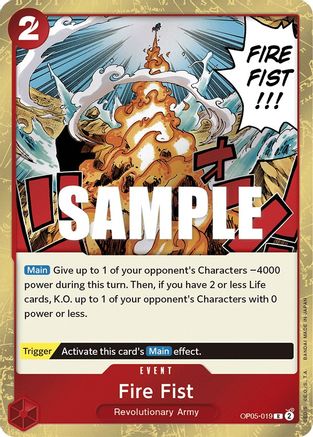Fire Fist (OP05-019) [Awakening of the New Era] Foil - Deck Out Gaming