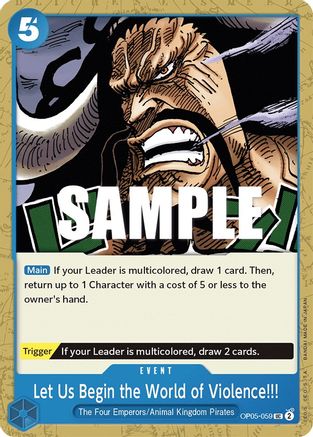 Let Us Begin the World of Violence!! (OP05-059) [Awakening of the New Era] - Deck Out Gaming