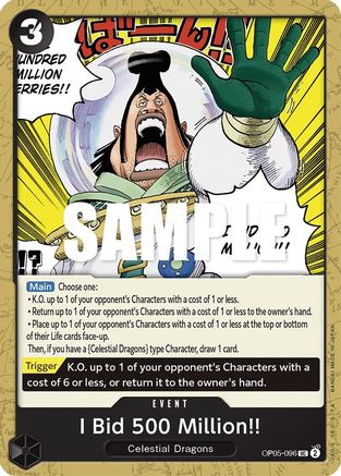 I Bid 500 Million!! (OP05-096) [Awakening of the New Era] - Deck Out Gaming