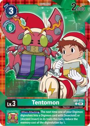 Tentomon (Winter Holiday 2023) (EX1-033) [Classic Collection] Foil - Deck Out Gaming