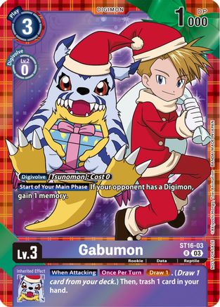 Gabumon (Winter Holiday 2023) (ST16-03) [Starter Deck 16: Wolf of Friendship] Foil - Deck Out Gaming