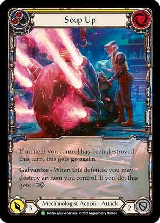 Soup Up (Yellow) - LGS196 (LGS196) [Flesh and Blood: Promo Cards] Rainbow Foil - Deck Out Gaming