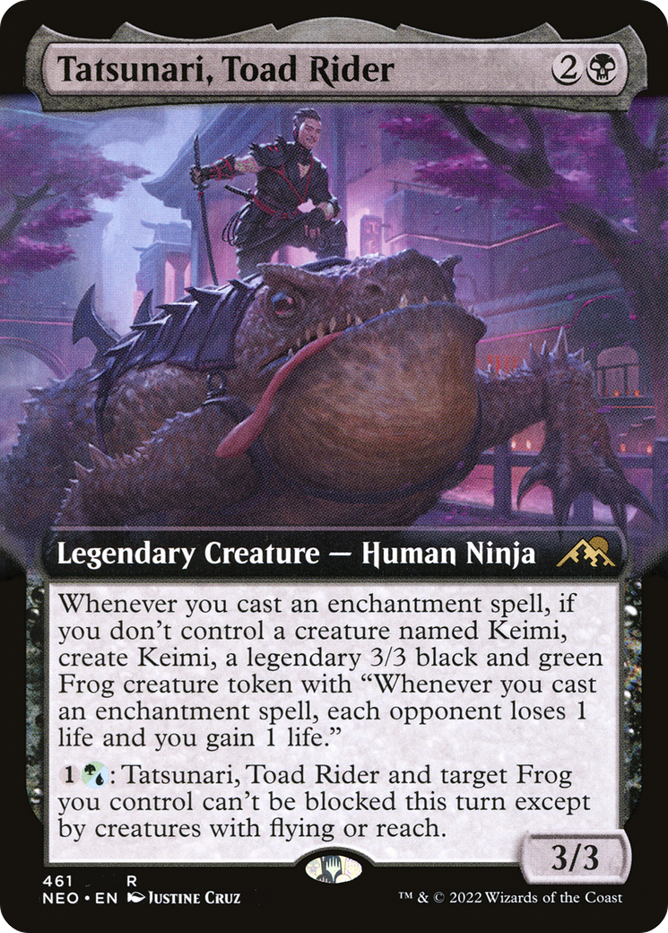 Tatsunari, Toad Rider (Extended Art) (461) [Kamigawa: Neon Dynasty] - Deck Out Gaming