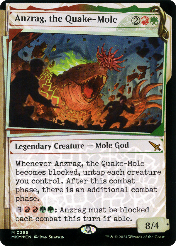 Anzrag, the Quake-Mole (Showcase) (Invisible Ink) (385) [Murders at Karlov Manor] foil - Deck Out Gaming