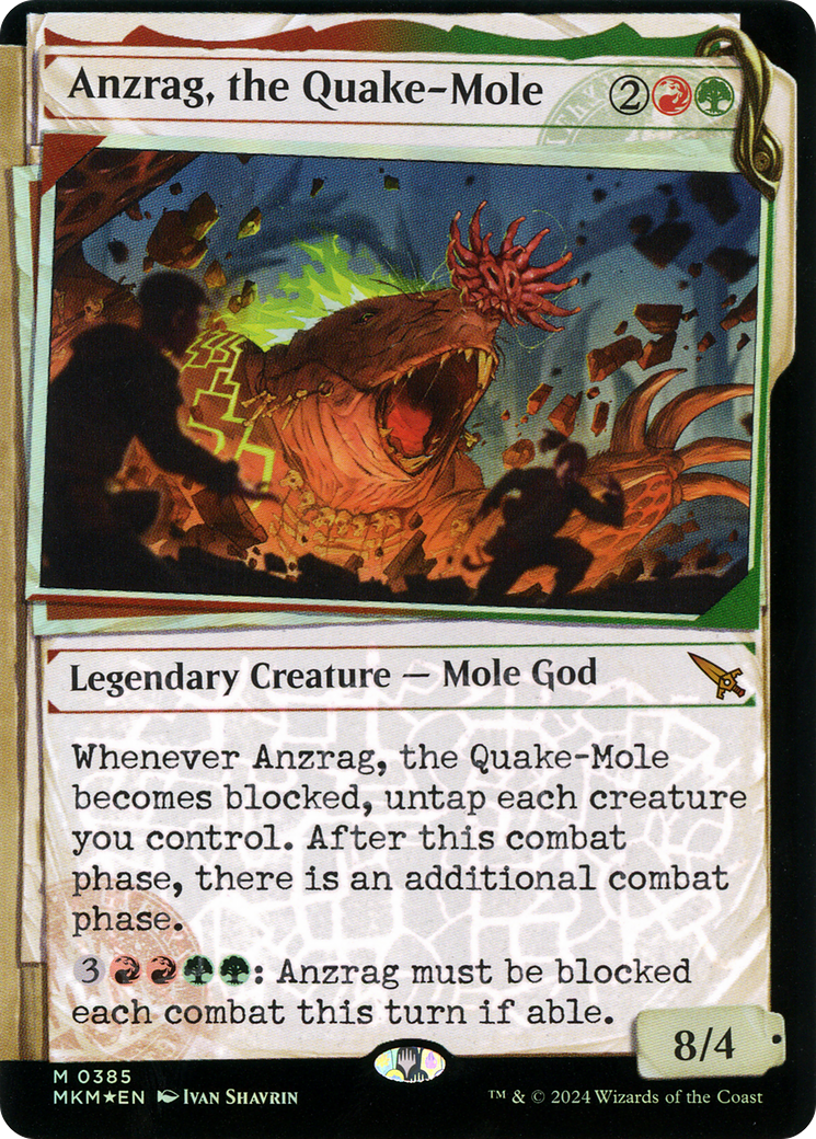 Anzrag, the Quake-Mole (Showcase) (Invisible Ink) (385) [Murders at Karlov Manor] foil - Deck Out Gaming