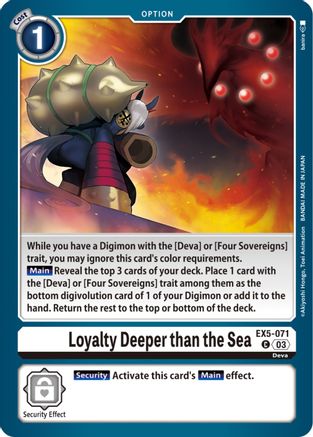 Loyalty Deeper than the Sea (EX5-071) [Animal Colosseum] - Deck Out Gaming