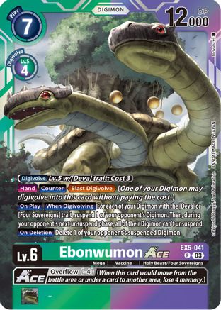 Ebonwumon ACE (EX5-041) [Animal Colosseum] Foil - Deck Out Gaming