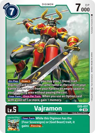 Vajramon (EX5-037) [Animal Colosseum] - Deck Out Gaming