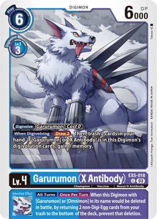 Garurumon (X Antibody) (EX5-018) [Animal Colosseum] - Deck Out Gaming