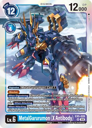 MetalGarurumon (X Antibody) (EX5-026) [Animal Colosseum] Foil - Deck Out Gaming