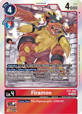 Firamon (EX5-008) [Animal Colosseum] Foil - Deck Out Gaming