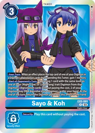 Sayo & Koh (EX5-065) [Animal Colosseum] Foil - Deck Out Gaming