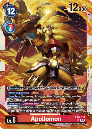 Apollomon (EX5-014) [Animal Colosseum] Foil - Deck Out Gaming