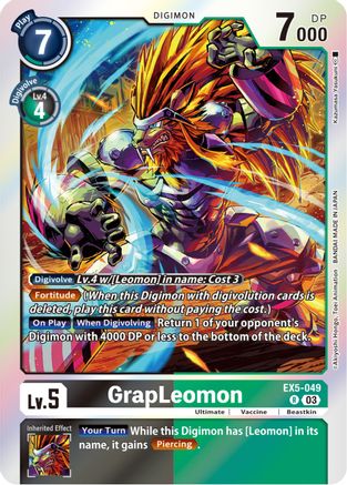 GrapLeomon (EX5-049) [Animal Colosseum] Foil - Deck Out Gaming