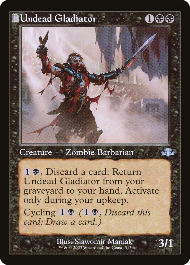 Undead Gladiator (Retro Frame) (313) [Dominaria Remastered] foil - Deck Out Gaming