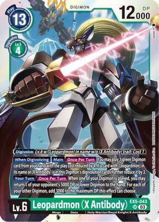 Leopardmon (X Antibody) (EX5-043) [Animal Colosseum] Foil - Deck Out Gaming