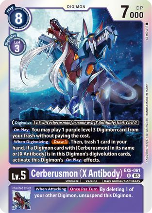 Cerberusmon (X Antibody) (EX5-061) [Animal Colosseum] Foil - Deck Out Gaming