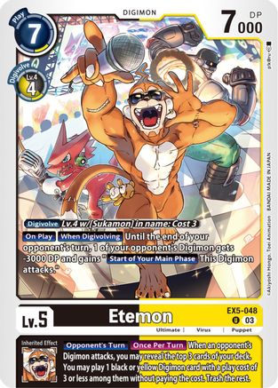 Etemon (EX5-048) [Animal Colosseum] - Deck Out Gaming