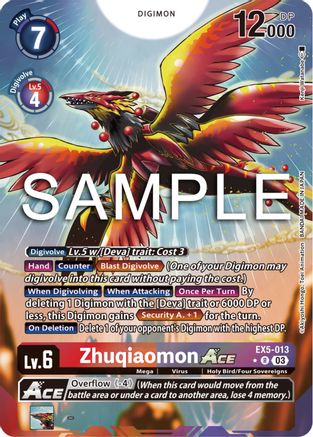 Zhuqiaomon ACE (Alternate Art) (EX5-013) [Animal Colosseum] Foil - Deck Out Gaming