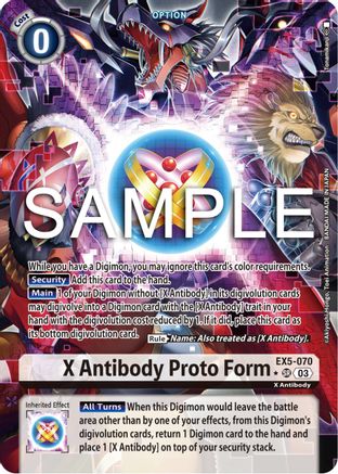 X Antibody Proto Form (Alternate Art) (EX5-070) [Animal Colosseum] Foil - Deck Out Gaming