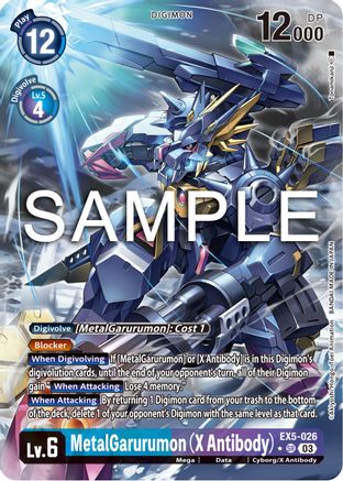 MetalGarurumon (X Antibody) (1 Star Alternate Art) (EX5-026) [Animal Colosseum] Foil - Deck Out Gaming