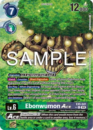 Ebonwumon ACE (Alternate Art) (EX5-041) [Animal Colosseum] Foil - Deck Out Gaming