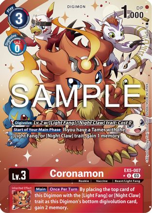 Coronamon (Alternate Art) (EX5-007) [Animal Colosseum] Foil - Deck Out Gaming