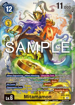 Mitamamon (Alternate Art) (EX5-033) [Animal Colosseum] Foil - Deck Out Gaming