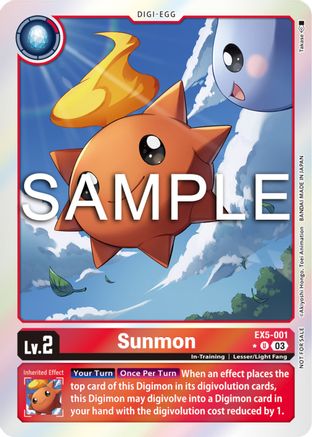 Sunmon (Animal Colosseum Box Promotion Pack) (EX5-001) [Animal Colosseum] Foil - Deck Out Gaming