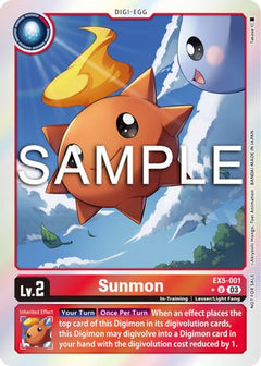 Sunmon (Animal Colosseum Box Promotion Pack) (EX5-001) [Animal Colosseum] Foil - Deck Out Gaming