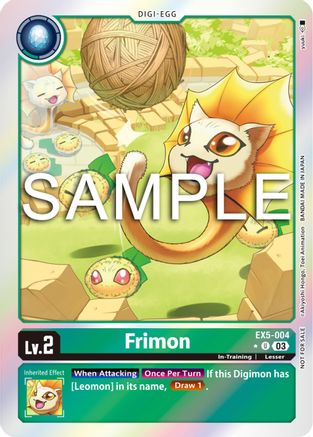 Frimon (Animal Colosseum Box Promotion Pack) (EX5-004) [Animal Colosseum] Foil - Deck Out Gaming