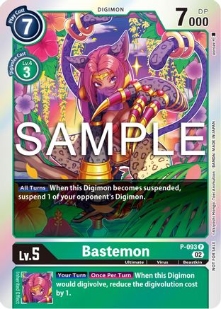 Bastemon - P-093 (3rd Anniversary Update Pack) (P-093) [Digimon Promotion Cards] Foil - Deck Out Gaming