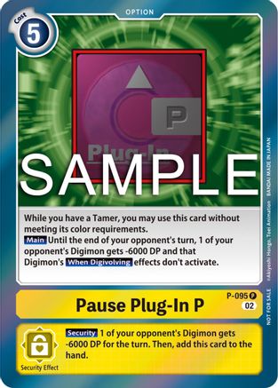 Pause Plug-In P - P-095 (3rd Anniversary Update Pack) (P-095) [Digimon Promotion Cards] Foil - Deck Out Gaming