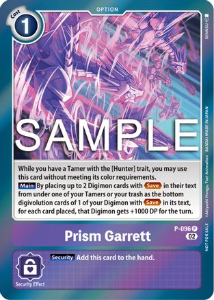 Prism Garrett - P-096 (3rd Anniversary Update Pack) (P-096) [Digimon Promotion Cards] Foil - Deck Out Gaming