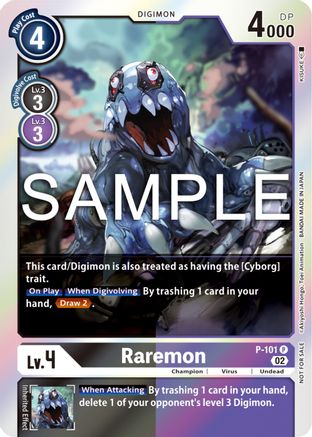 Raremon - P-101 (Limited Card Pack Ver.2) (P-101) [Digimon Promotion Cards] Foil - Deck Out Gaming