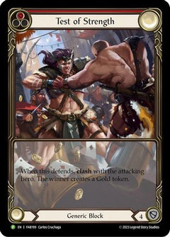 Test of Strength - FAB199 (FAB199) [Flesh and Blood: Promo Cards] Rainbow Foil - Deck Out Gaming