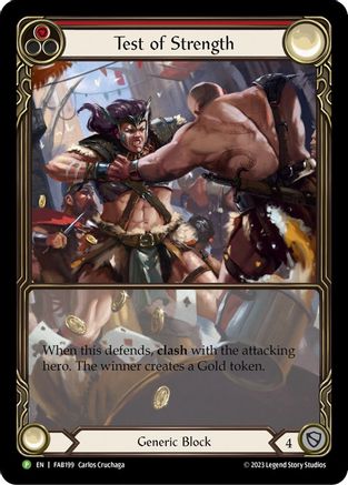 Test of Strength - FAB199 (FAB199) [Flesh and Blood: Promo Cards] Rainbow Foil - Deck Out Gaming