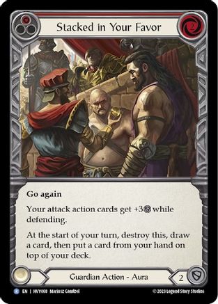 Stacked in Your Favor (Red) (HVY068) [Heavy Hitters] Rainbow Foil - Deck Out Gaming