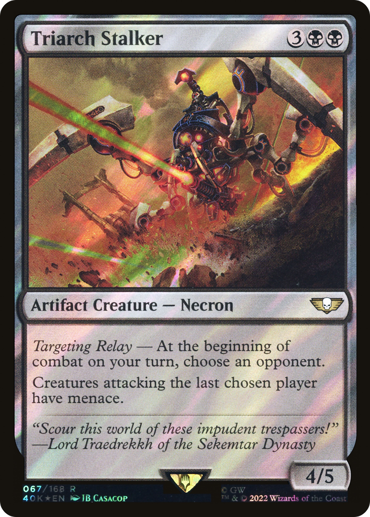 Triarch Stalker (Surge Foil) (67) [Warhammer 40,000 Commander] foil - Deck Out Gaming
