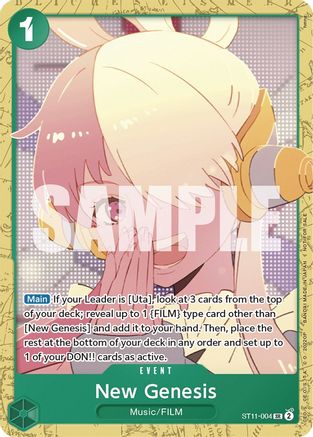 New Genesis (Starter Deck 11: Uta Deck Battle) (ST11-004) [One Piece Promotion Cards] - Deck Out Gaming