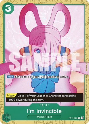 I'm invincible (Starter Deck 11: Uta Deck Battle) (ST11-005) [One Piece Promotion Cards] - Deck Out Gaming